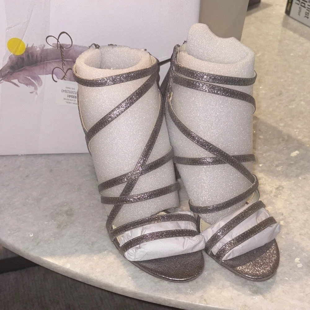 Jessica Simpson Metallic Strappy Heels